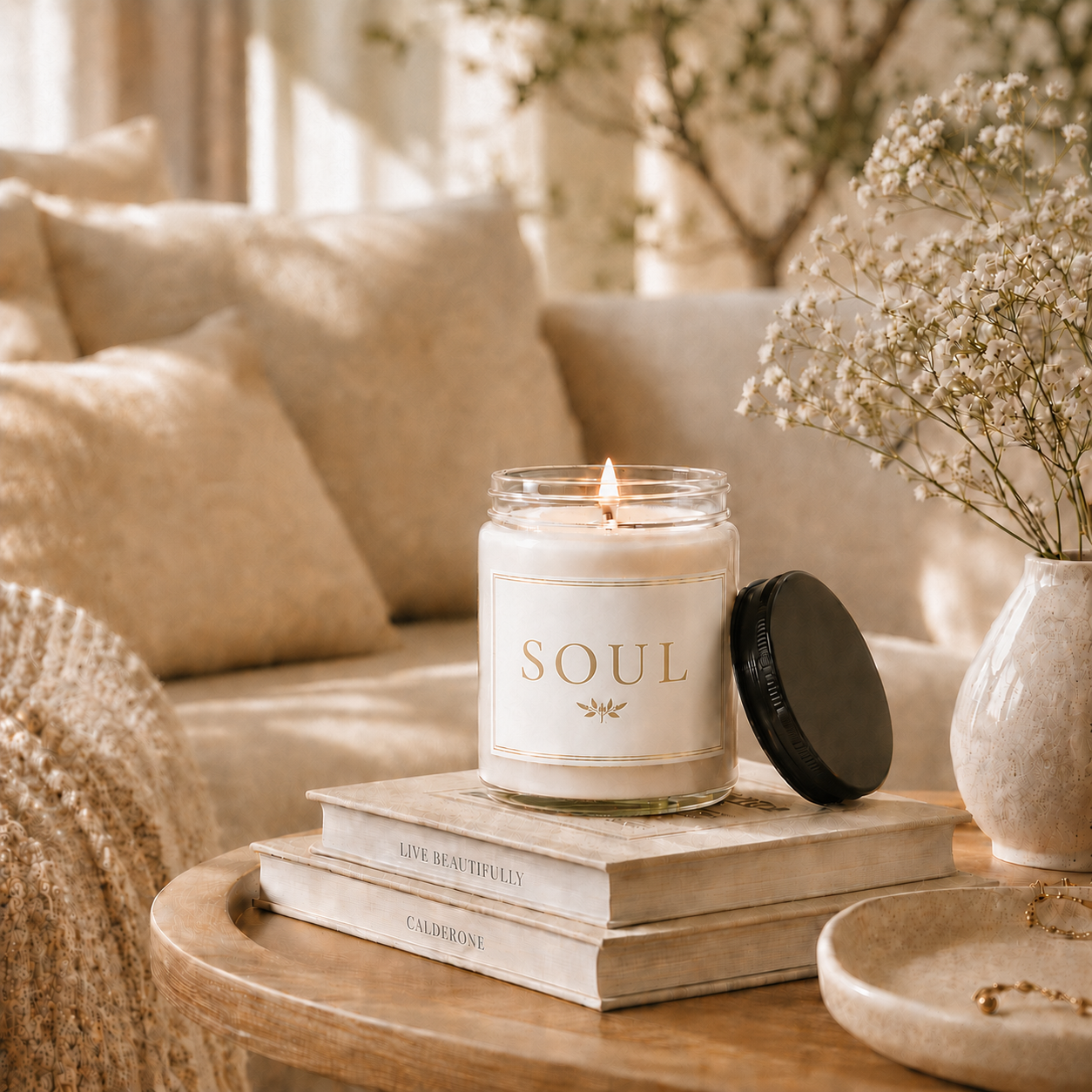 Soul Minimalist Soy Candle 9oz, Scented