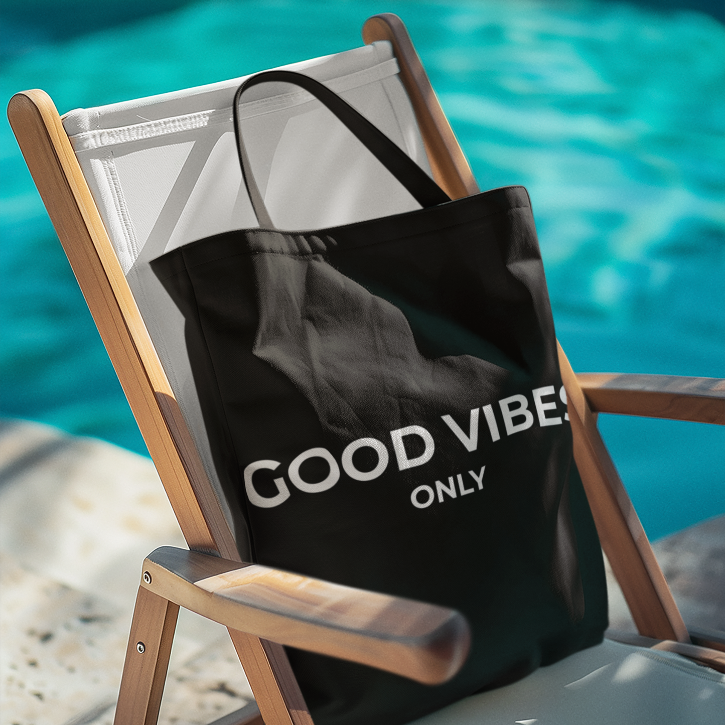 Good Vibes Only Tote Bag | Cotton Canvas, Minimalist Typography