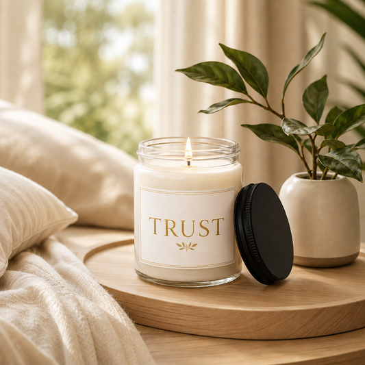 Trust Minimalist Soy Candle, 9oz, Scented