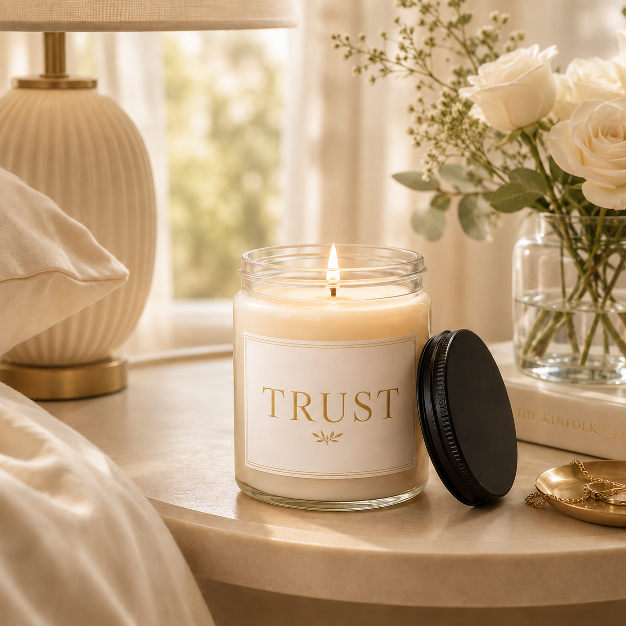 Trust Minimalist Soy Candle, 9oz, Scented