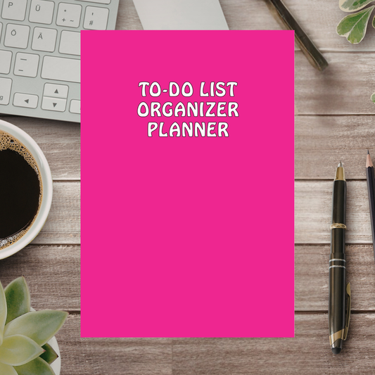Pink 6x9 To-Do List Organizer Planner, Daily Appointment Notebook, Task and Schedule Paperback, 176 Pages