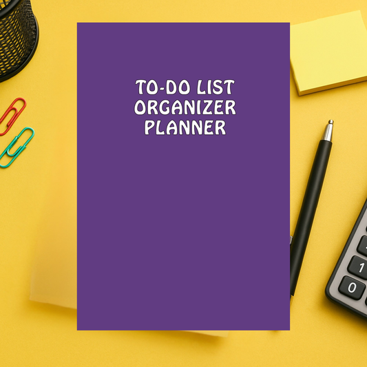 Purple 6x9 To-Do List Organizer Planner, Daily Goal and Task Tracker, Appointment and Notes Paperback, 176 Pages