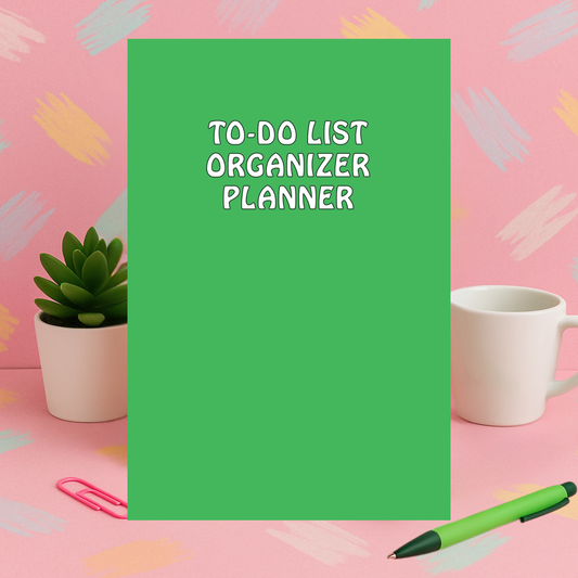 Lime Green 6x9 To-Do List Organizer Planner, Daily Goal and Task Tracker, Appointment and Notes Paperback, 176 Pages