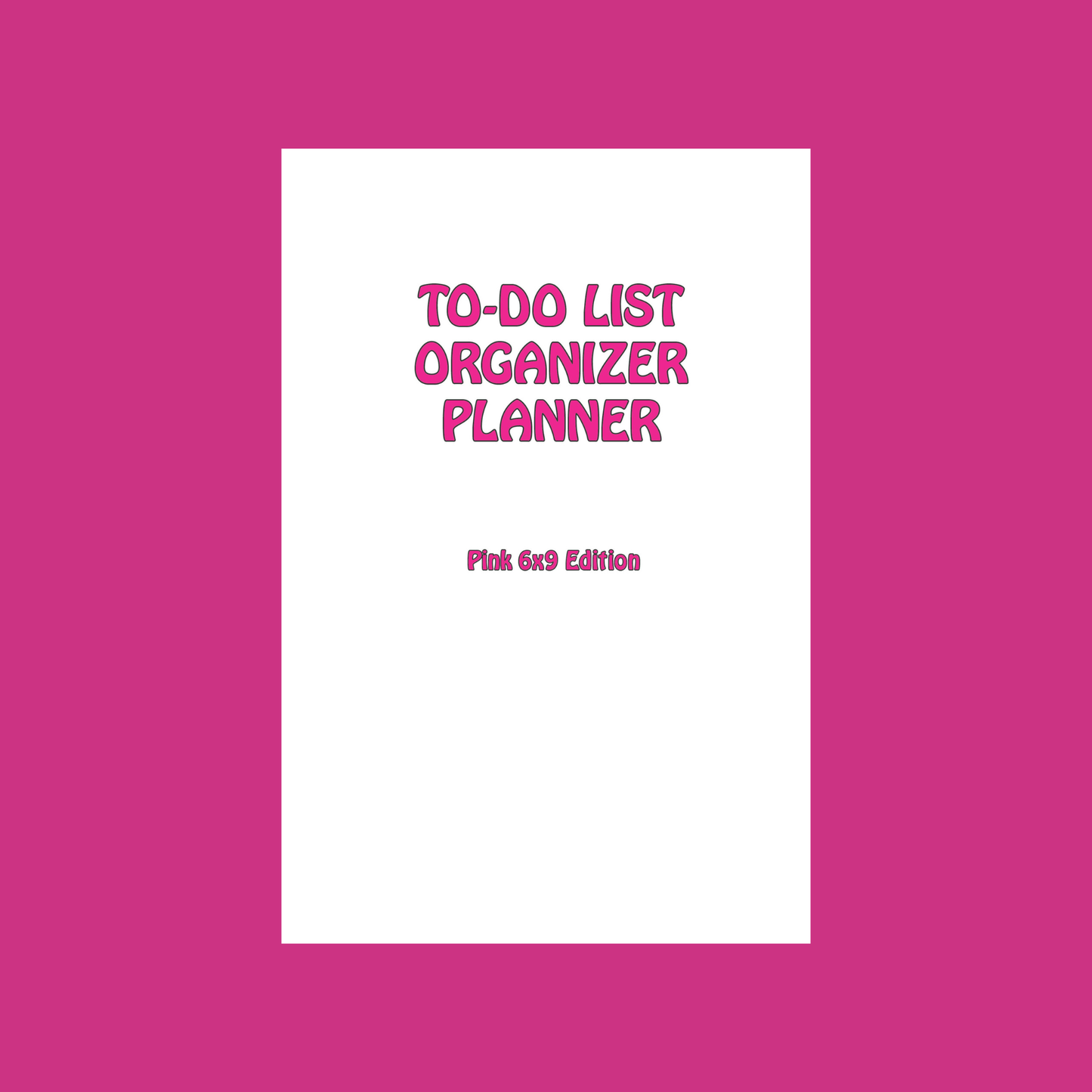 Pink 6x9 To-Do List Organizer Planner, Daily Appointment Notebook, Task and Schedule Paperback, 176 Pages