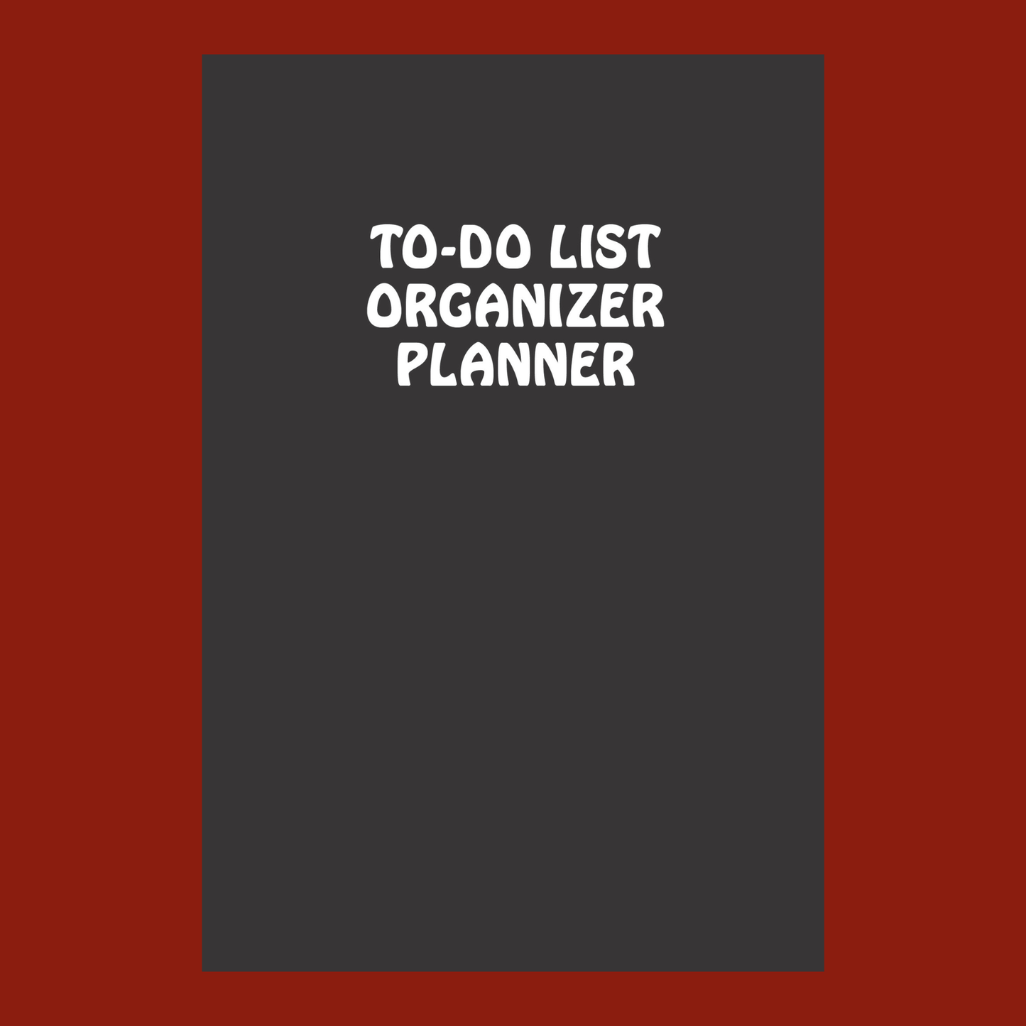 Black 6x9 To-Do List Organizer Planner, Daily Goal and Task Tracker, Appointment and Notes Paperback, 176 Pages
