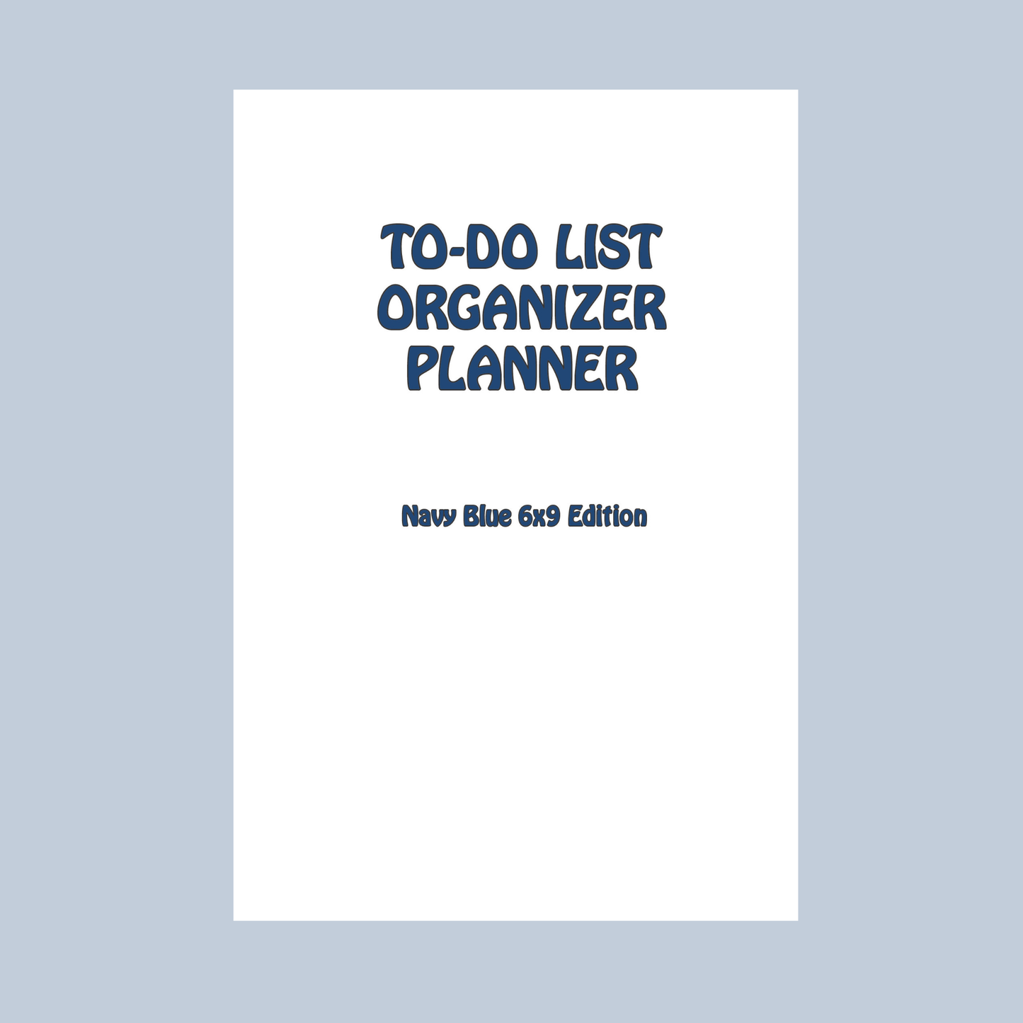 Navy Blue 6x9 To-Do List Organizer Planner, Daily Goal and Appointment Notebook, 176-Page Portable Planning Book