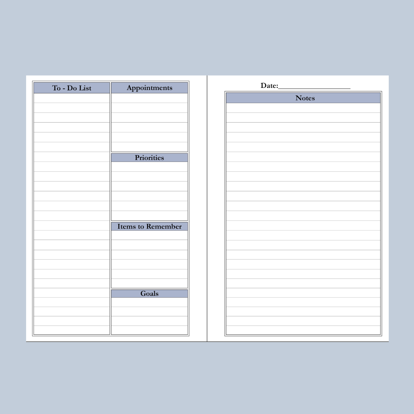 Navy Blue 6x9 To-Do List Organizer Planner, Daily Goal and Appointment Notebook, 176-Page Portable Planning Book