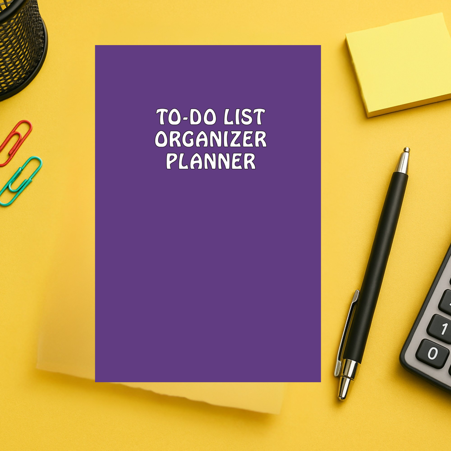 Purple 6x9 To-Do List Organizer Planner, Daily Goal and Task Tracker, Appointment and Notes Paperback, 176 Pages