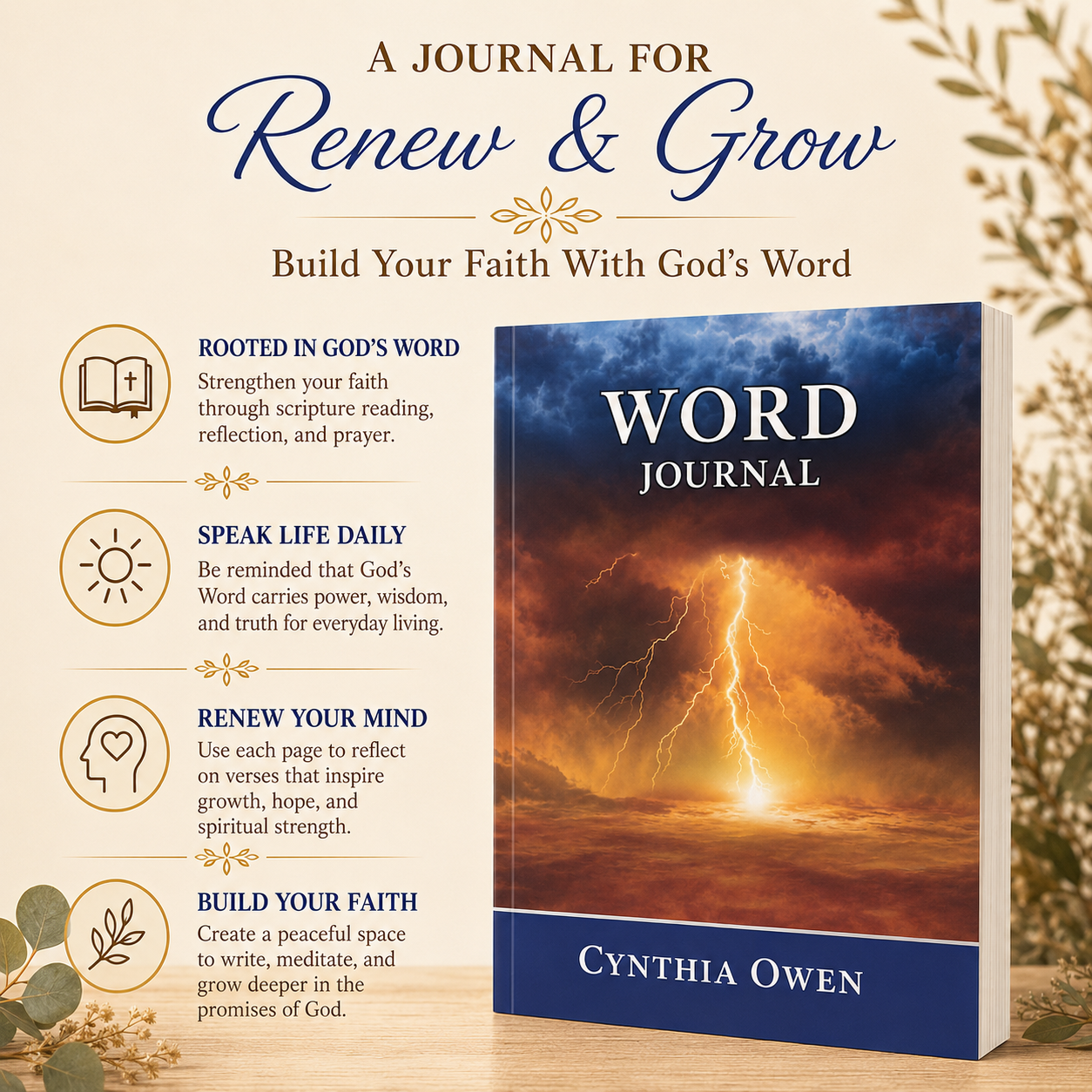 Word Journal for Men and Women | Christian Journal on the Power of Words, Scripture, Prayer & Declarations