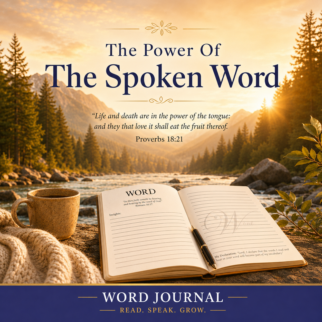 Word Journal for Men and Women | Christian Journal on the Power of Words, Scripture, Prayer & Declarations