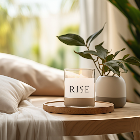 Rise Minimalist Soy Candle, 9oz, Scented